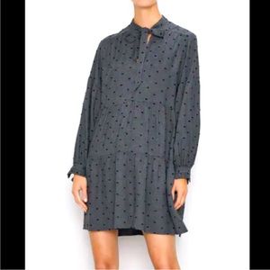 Zara Black And Grey Tunic Mini Dress